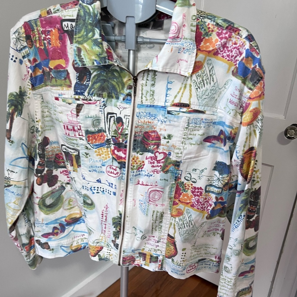 Chico's Multicolor Floral Jacket